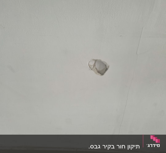 חור בקיר לבן, מתאים לתיקון שיפוצניק